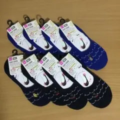 フラットソックス　ワンポイント刺繍　23〜25cm 3色 8足セットのサムネイル