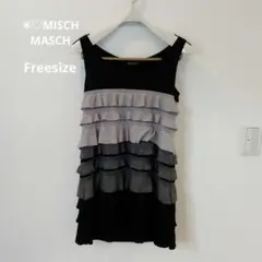 ＊♡382 ミッシュマッシュフリルノースリーブチュニックのサムネイル