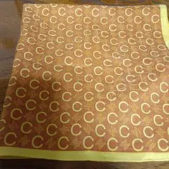 ❤セリーヌマカダム柄　ロゴ オレンジとイエローのハンカチ❤52×52❤未使用