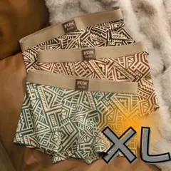 メンズ ボクサー パンツ 3枚セット 幾何学柄 柄パン オシャレ 洗い替え