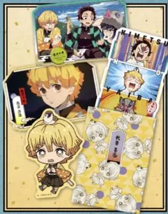 鬼滅の刃　ダイカットステッカーセット　我妻善逸セット