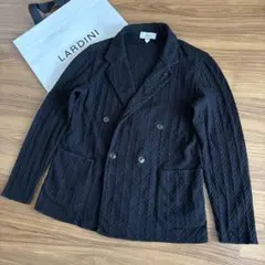 美品60%off国内正規LARDINI春夏ダブルニットジャケット黒Sサイズのサムネイル