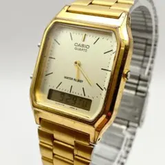 신품 배터리 CASIO QUARTZ 카시오 아나데지 남성용 시계 금