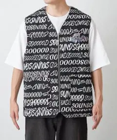 激安タグ付き【CIAOPANIC TYPY】デニムロゴ刺繍ベスト　個性的　お洒落