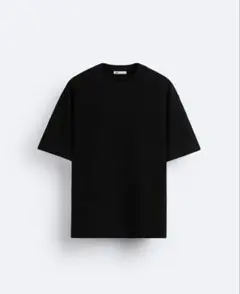 【ZARA】オーバーサイズニットTシャツ　黒　ブラック　半袖