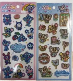 い*ん様 エンジェルブルー♡ふんわりフェルトシール2枚セット