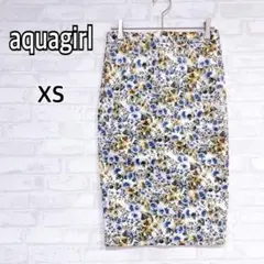 未使用品【アクアガール】花柄タイトスカート XSサイズ 小さめy3085のサムネイル