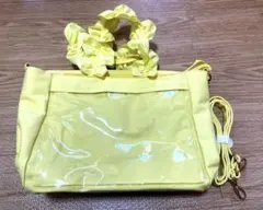 ザッカマート A4多機能2WAYハンドルフリルトートバッグ イエロー