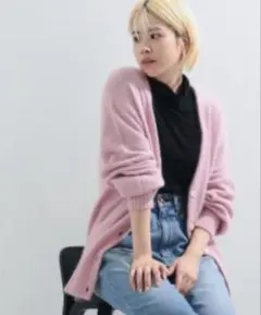 Ray BEAMS フラッフィーVネック カーディガン