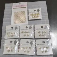 ヘアアクセサリーセット（パール・花型）