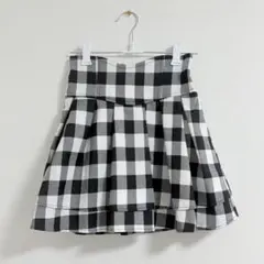 ミシェルマカロン Michell Macaron ブロックチェック美脚スカート