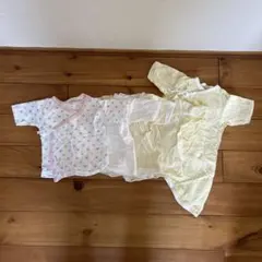 ベビー肌着 5点セット まとめ売り　50〜60㎝ 女の子向け　半袖　長袖