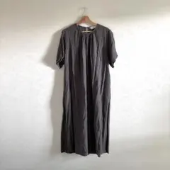 【natural by CLIP】綿麻ストライプワンピース