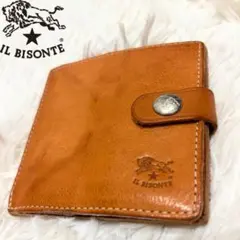 IL BISONTE 二つ折り財布 レザー ブラウン
