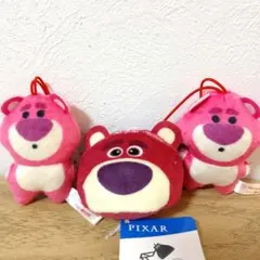タグ付　ディズニーピクサー　マスコット　ロッツォトイ・ストーリー　ぬいぐるみ3点