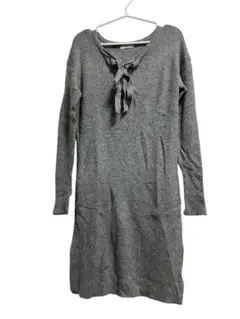 mystic グレー 長袖ニットワンピース