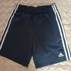 adidas キッズ ハーフパンツ 150cm ネイビー