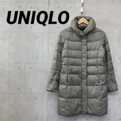 UNIQLO ユニクロ ウルトラライトダウンジャケット ミドル丈 千鳥柄 S