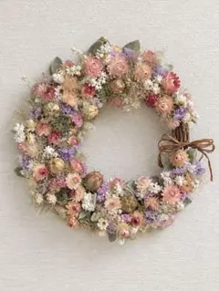 フラワーリース 紫陽花とユーカリのナチュラルリース ミニリース
