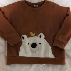フタフタ　くまさん　裏起毛　トレーナー　110cm