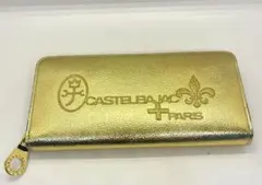 極美品 カステルバジャック 長財布 053682 ゴールド 牛革 箱付のサムネイル