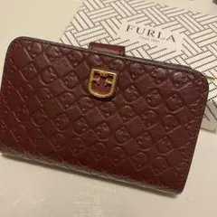 FURLA バーガンディ 二つ折り財布