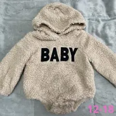 SHEIN ベビー ロンパース モコモコ パーカー 80