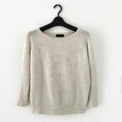 新品　ジーナシス♡アルパカ混紡ニット ベージュ系 ニット セーター 長袖
