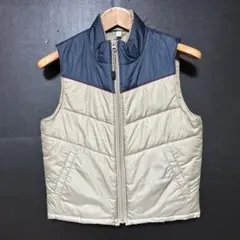 汚れアリのため激安UNIQLO 子供服　150 ダウンベスト ベージュ ネイビー