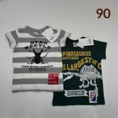 FOキッズ 半袖Tシャツ　2枚　緑とグレー　90のサムネイル