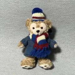 ダッフィー ぬいぐるみバッジ ダッフルコート 青コート マフラー 帽子