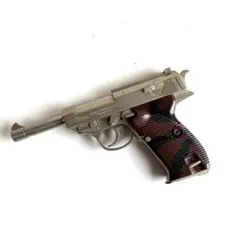 ワルサーP38を模した 卓上ガスガンライター、専用スタンド付き - メルカリ