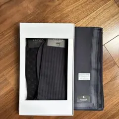 【新品未使用】LANVIN コレクション ソックス2足 ハンカチ1枚セット
