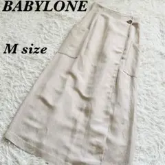 BABYLONE バビロン　リネン混　ラップスカート　ベージュ　 Mサイズのサムネイル