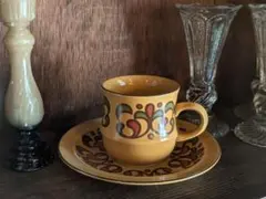 セーエー陶器　ビンテージ 陶器製カップ＆ソーサー セット
