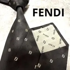 3109 フェンディ ネクタイ 総柄 水玉 ピンドット 星座 ズッキーノ ロゴ