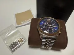 MICHAEL KORS MK8412 メンズ 腕時計 ブルー文字盤 美品 - メルカリ