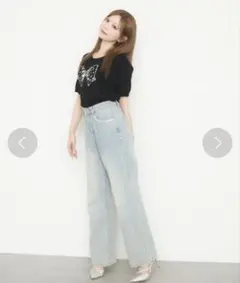 titty&co. ビジュー付きデニムパンツ デニムのサムネイル