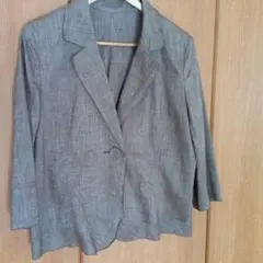 ボタン付きジャケット薄手LL