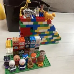 レゴブロックとキャラクター人形セット　アンパンマンブロック