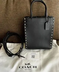 COACH ミニカシン トート・クリスタルリベット★値下げ