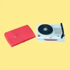 National ポータブル レコードプレーヤー 通電未確認 レトロな赤白