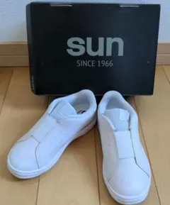 sun 18cm P001 KE73211 合皮 ホワイト スニーカーのサムネイル