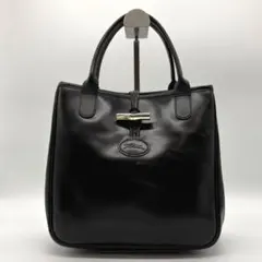 ロンシャン Longchamp ロゾ ガラスレザーハンドバッグ 25×23×12 - メルカリ
