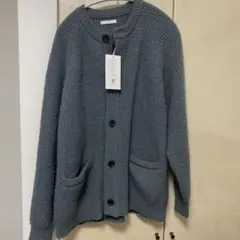 グレー青 カーディガン Sサイズ