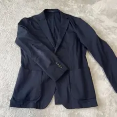 ネイビー グレー ビジネスジャケット