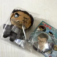 名探偵コナン 大和敢助セット SEGAラッキーくじぬいぐるみ 缶バッジ