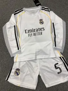150cm レアル・マドリード新モデル　ベリンガム　子供長袖シャツセット