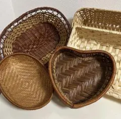 【エコメルカリ便限定】カゴ　籠　5個セット　まとめ売り　材質は写真にて