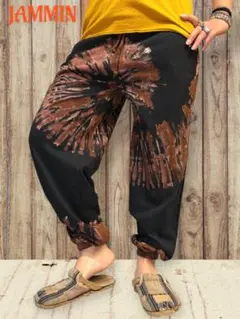 ぐるぐるタイダイパンツ　アジアン　サイケ　ヒッピー　エスニック　個性派